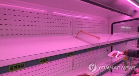 비어 있는 마트 진열대