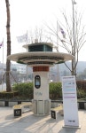 양재역 3번출구 앞 옥외 공기청정기 맑은 공기 에어돔 가동