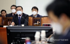 질의 답하는 김세환 선거구획정위원장