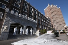 광주대학교 방역소독…제1전투비행단 지원