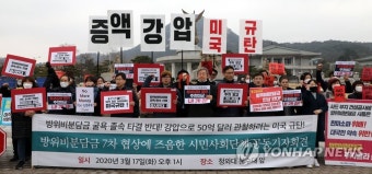 한미 방위비분담금 인상 반대하는 시민사회단체