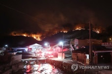 마을 인근 산까지 번진 불