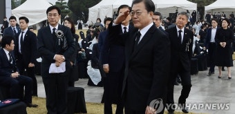 서해수호의 날 기념식 마친 문 대통령