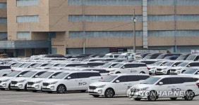 차고지에 멈춘 타다 차량