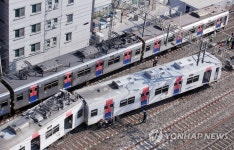 선로에서 엇나간 상태로