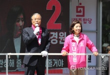 김종인, 나경원 지원 유세