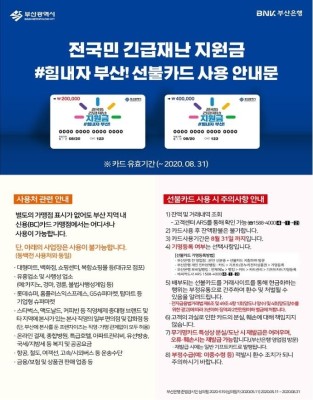 부산시·부산은행 긴급재난지원금 선불카드 발행 협약 | 포토뉴스