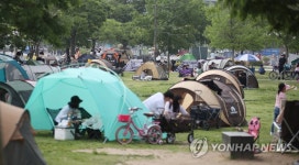 마치 캠핑장 같은 뚝섬한강공원