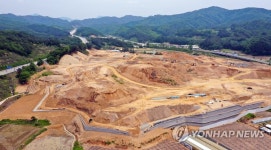 조성공사 한창인 남춘천산업단지