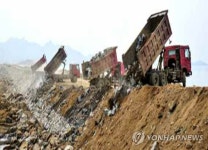 북한, 평안북도 곽산간석지 건설작업 한창