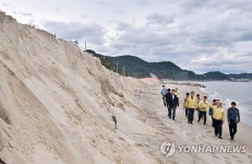 침식되는 삼척 맹방해변