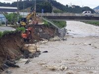 충남 금산 외부천 수해 복구공사 현장
