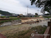 충남 금산 외부천 수해 복구공사 현장