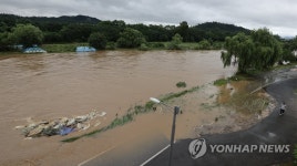 물 불어난 탄천