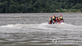 의암댐 사고 실종자 수색 작업