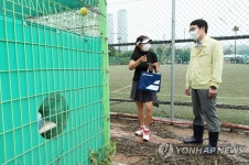 응봉테니스장 복구 상황 점검하는 정원오 성동구청장