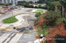 운전면허시험장에 쏟아진 토사