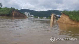 낙동강 제방 사라진 창녕군 이방면