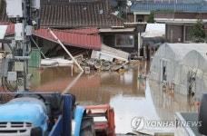 물이 빠지지 않은 남원 금지면 하도마을