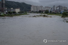 수위 높아지는 왕숙천