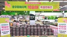 농협, 하나로마트서 호우 피해지역 복숭아 할인판매 실시