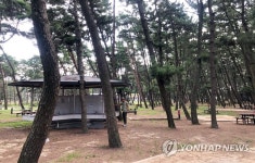 출입 통제된 태안 야영장