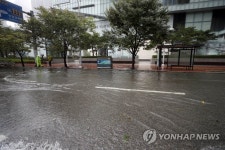 물바다로 변한 해운대 센텀시티