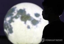 살곶이 공원에 뜬 인공달