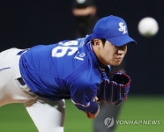 투구하는 삼성 선발투수 원태인