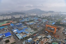 추석 연휴 끝자락, 한산한 목포 삽진산단