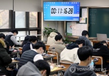 고3 수험생들의 교실