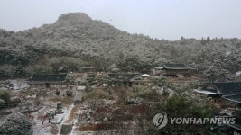 눈 내리는 초의선사 탄생지