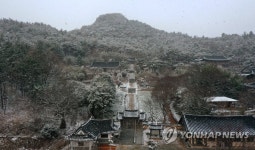 눈 내리는 초의선사 탄생지