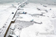 꽁꽁 얼어붙은 서산 앞바다