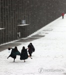 눈 맞으며 졸업사진