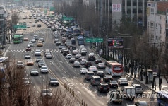 막히는 사직로 일대