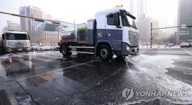 서울 도심 도로 물청소