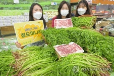 농협 하나로마트, 청도 미나리 판매