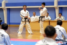 북한, 국제태권도연맹창립 55주년 태권도기술강습 진행