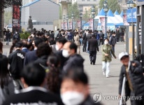 서울역 코로나19 임시선별검사소 대기 줄