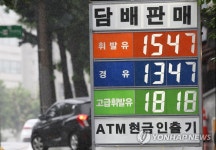 소폭 오른 휘발유 판매 가격