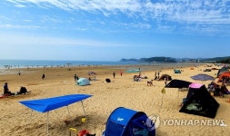 만리포해수욕장 찾은 피서객