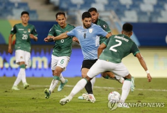 '카바니 쐐기골' 우루과이, 볼리비아 2-0으로 제압…코파 첫 승