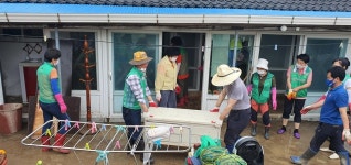전통시장·가옥 침수 피해 전남 진도 복구 구슬땀