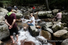 원효계곡에서 피서