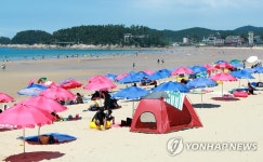 태안 만리포해수욕장 찾은 피서객