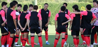 [올림픽] 축구대표팀, 화기애애한 분위기