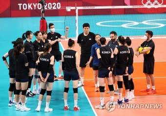 [올림픽] 여자배구대표팀, 도쿄 첫 훈련