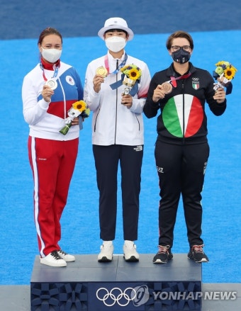 [올림픽] 여자 양궁 개인전 메달리스트들과 함께