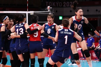 [올림픽] ‘한국배구, 일본에 역전승’